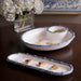 Beatriz Ball Serveware Beatriz Ball VIDA Bamboo Large Chip & Dip Bowl (White and Blue)