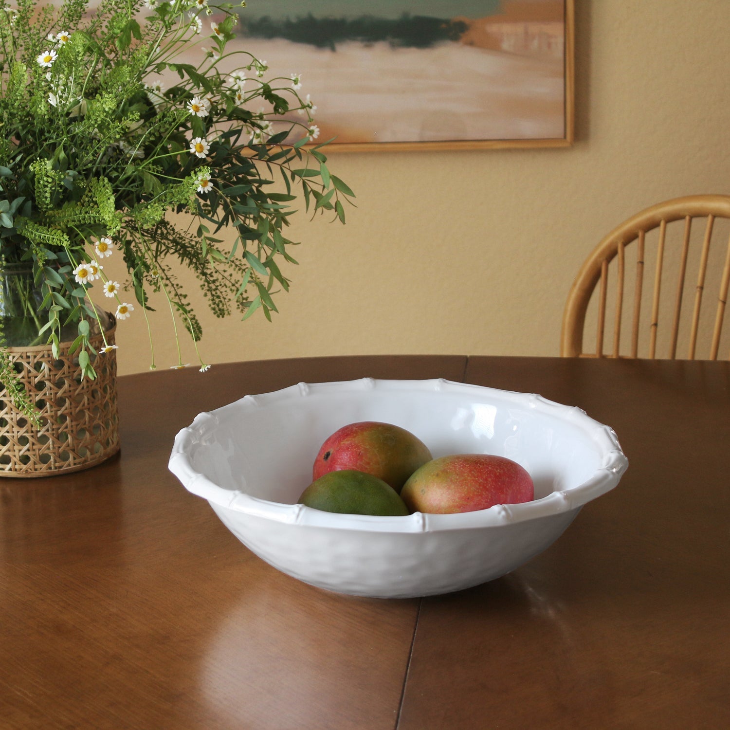Beatriz Ball Serveware Beatriz Ball VIDA Bamboo Large Salad Bowl (White)