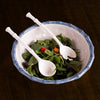 Beatriz Ball Serveware Beatriz Ball VIDA Bamboo Large Salad Bowl (White and Blue)