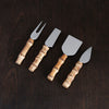 Beatriz Ball Serveware Beatriz Ball VIDA Bamboo Stainless Cheese Set of 4 (Silver and Natural)