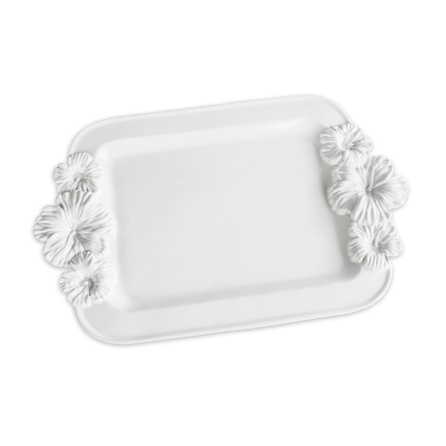 Beatriz Ball Serveware Beatriz Ball VIDA Bloom Large Hibiscus Tray (White)