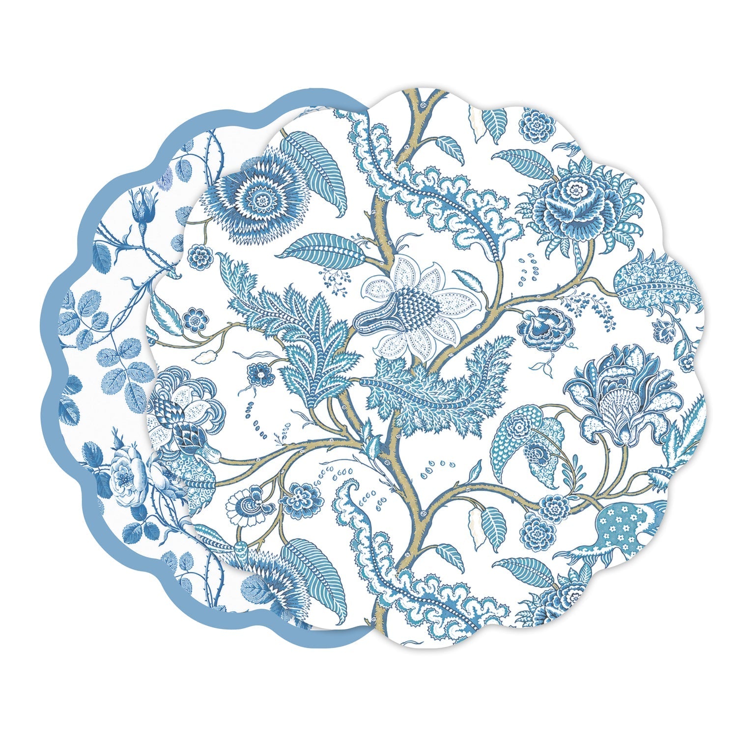 Beatriz Ball Giftware Beatriz Ball VIDA Blooms and Branches Reversible Placemats Set of 4 (Blue & White)