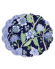Beatriz Ball Giftware Beatriz Ball VIDA Blooms & Branches Reversible  Round Placemats Set of 4 Navy & Green