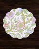 Beatriz Ball Giftware Beatriz Ball VIDA Blooms  & Branches Reversible  Round Placemats Set of 4 Pastel Pink & Blue