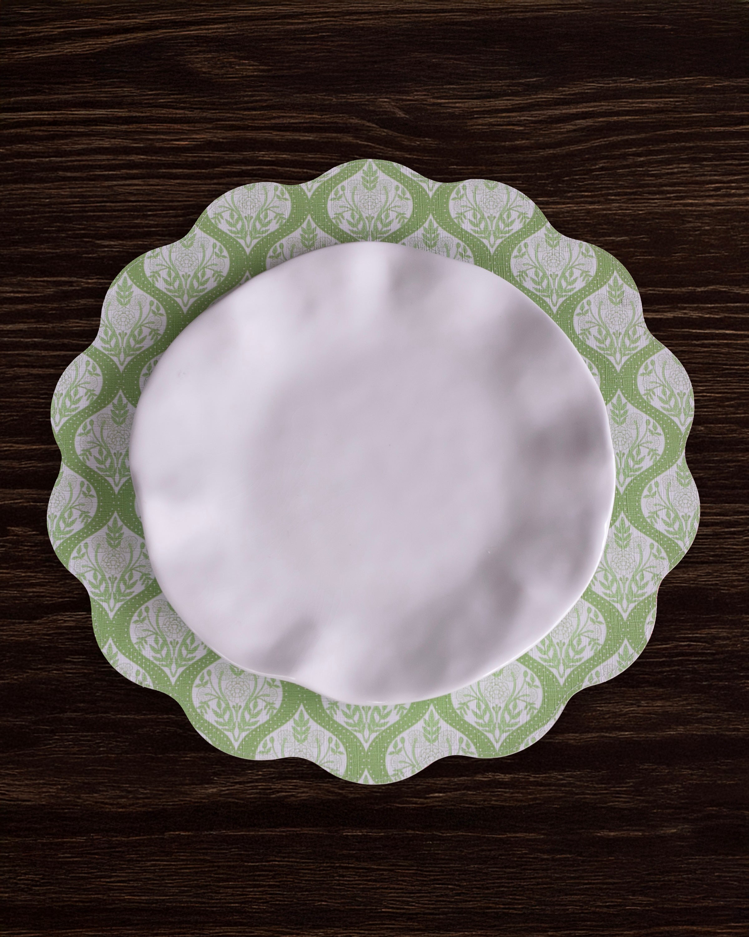 Beatriz Ball Giftware Beatriz Ball VIDA Blooms & Branches Reversible  Round Placemats Set of 4 Periwinkle & Peach