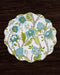 Beatriz Ball Giftware Beatriz Ball VIDA Blooms & Branches Reversible  Round Placemats Set of 4 Teal & Green