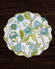 Beatriz Ball Giftware Beatriz Ball VIDA Blooms & Branches Reversible  Round Placemats Set of 4 Teal & Green