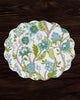 Beatriz Ball Giftware Beatriz Ball VIDA Blooms & Branches Reversible  Round Placemats Set of 4 Teal & Green