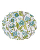 Beatriz Ball Giftware Beatriz Ball VIDA Blooms & Branches Reversible  Round Placemats Set of 4 Teal & Green
