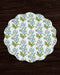 Beatriz Ball Giftware Beatriz Ball VIDA Blooms & Branches Reversible  Round Placemats Set of 4 Teal & Green