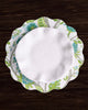 Beatriz Ball Giftware Beatriz Ball VIDA Blooms & Branches Reversible  Round Placemats Set of 4 Teal & Green