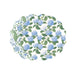 Beatriz Ball Giftware Beatriz Ball VIDA Blue Hydrangea andFloral Reversible Placemats Set of 4 (Blue and Green) - PRE-ORDER