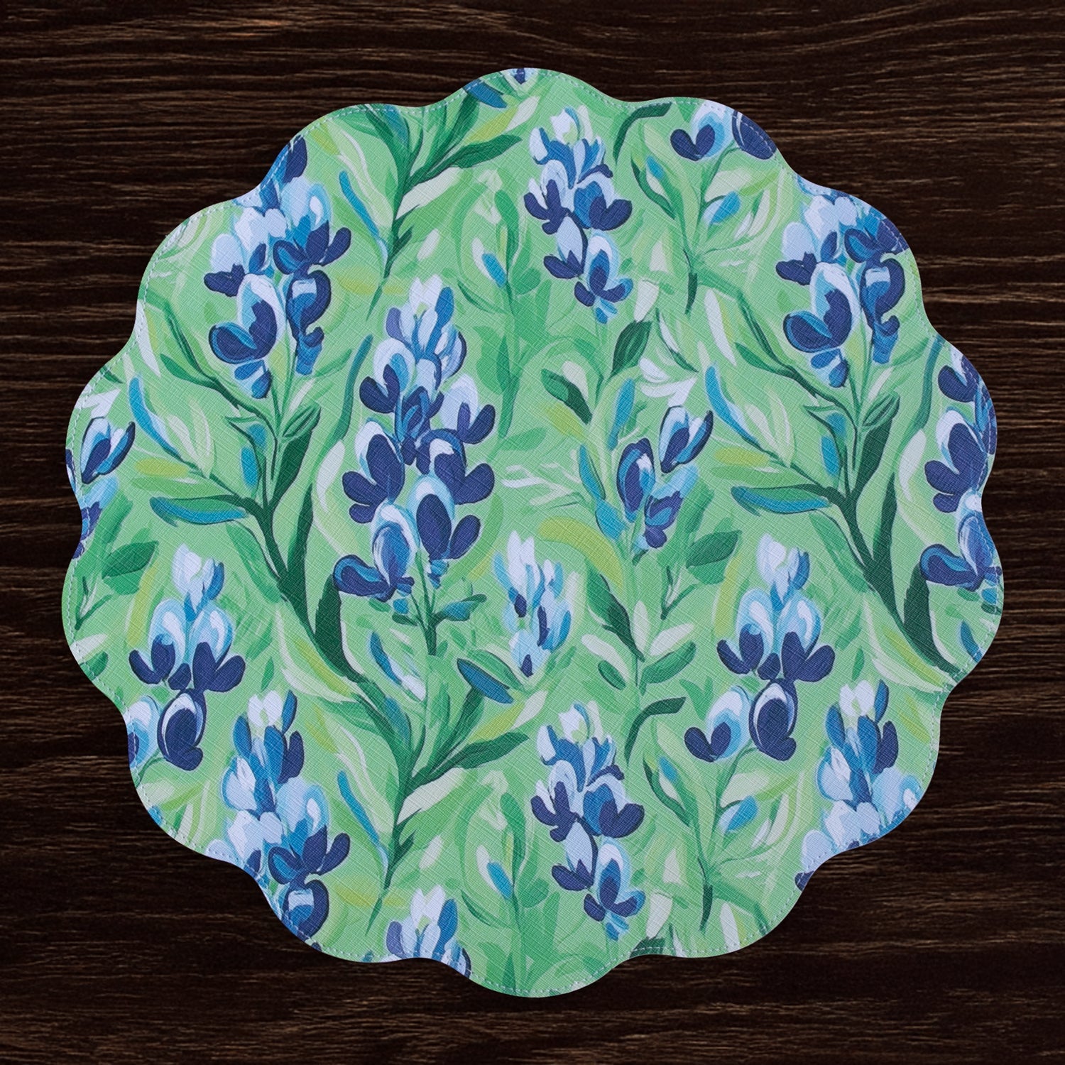 Beatriz Ball Giftware Beatriz Ball VIDA Bluebells & Flowers Reversible  Round Placemats Set of 4 (Pink & Green)