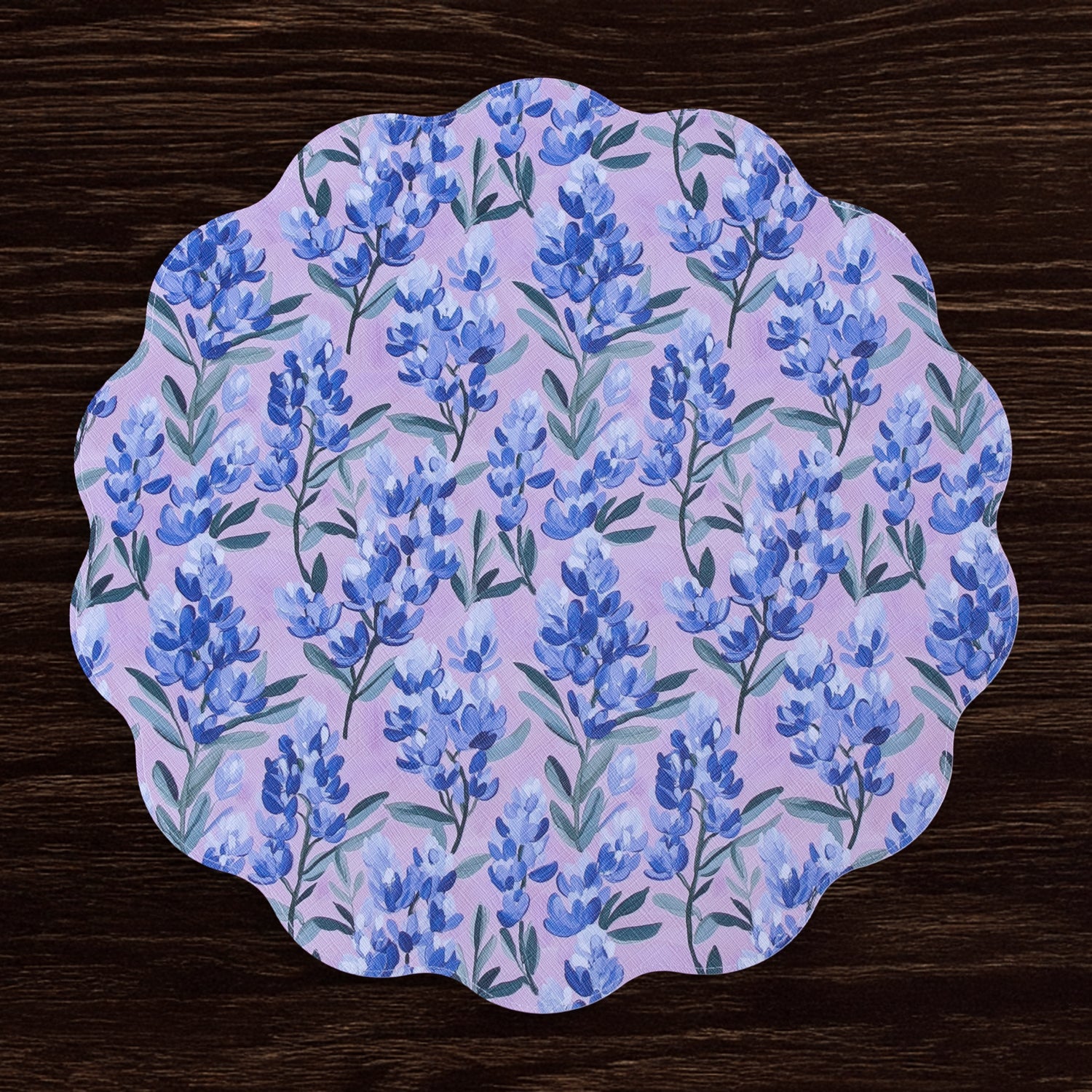 Beatriz Ball Giftware Beatriz Ball VIDA Bluebells & Flowers Reversible  Round Placemats Set of 4 (Pink & Green)