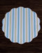 Beatriz Ball Giftware Beatriz Ball VIDA Bluebonnet & Stripes Reversible  Round Placemats Set of 4 Blue & Green