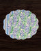 Beatriz Ball Giftware Beatriz Ball VIDA Bluebonnet & Stripes Reversible  Round Placemats Set of 4 Blue & Green