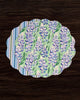Beatriz Ball Giftware Beatriz Ball VIDA Bluebonnet & Stripes Reversible  Round Placemats Set of 4 Blue & Green