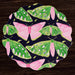 Beatriz Ball Giftware Beatriz Ball VIDA Butterflies & Flowers Reversible  Round Placemats Set of 4 (Pink & Green)