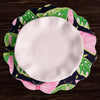 Beatriz Ball Giftware Beatriz Ball VIDA Butterflies & Flowers Reversible  Round Placemats Set of 4 (Pink & Green)