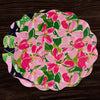 Beatriz Ball Giftware Beatriz Ball VIDA Butterflies & Flowers Reversible  Round Placemats Set of 4 (Pink & Green)