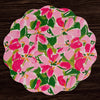 Beatriz Ball Giftware Beatriz Ball VIDA Butterflies & Flowers Reversible  Round Placemats Set of 4 (Pink & Green)