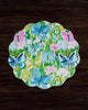 Beatriz Ball Giftware Beatriz Ball VIDA Butterfly Garden & Flowers Reversible  Round Placemats Set of 4 Pastel