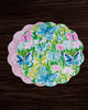 Beatriz Ball Giftware Beatriz Ball VIDA Butterfly Garden & Flowers Reversible  Round Placemats Set of 4 Pastel