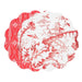Beatriz Ball Giftware Beatriz Ball VIDA Chinoiserie and Trellis Reversible Round Placemats Set of 4 Red & White
