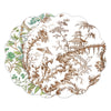 Beatriz Ball Giftware Beatriz Ball VIDA Chinoiserie and Tropical Reversible Placemats Set of 4 (Brown and Floral)
