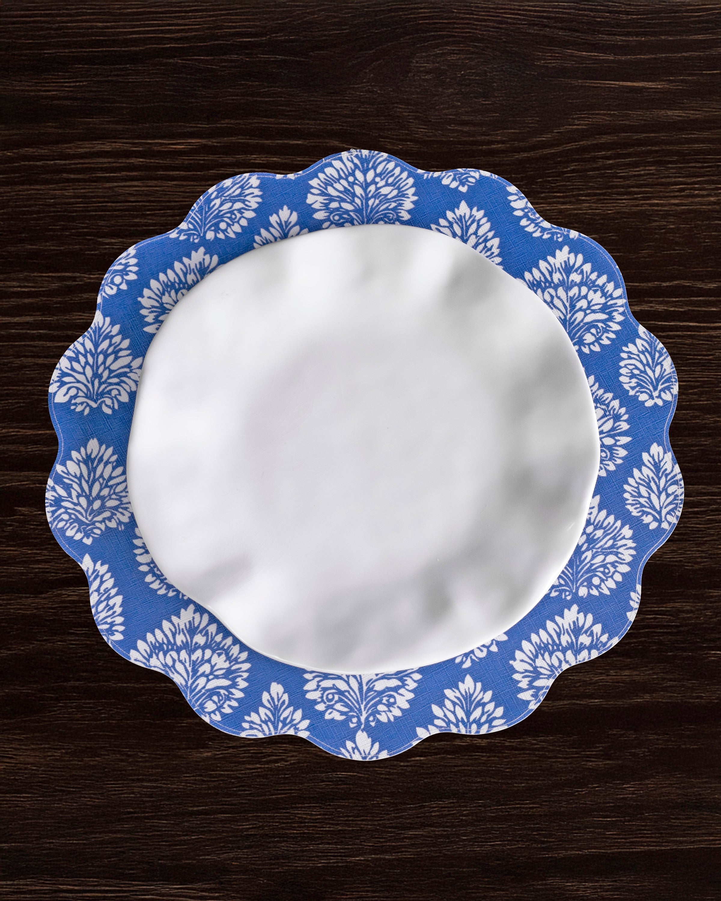Beatriz Ball Giftware Beatriz Ball VIDA Chinoiserie Reversible  Round Placemats Set of 4 Blue & White