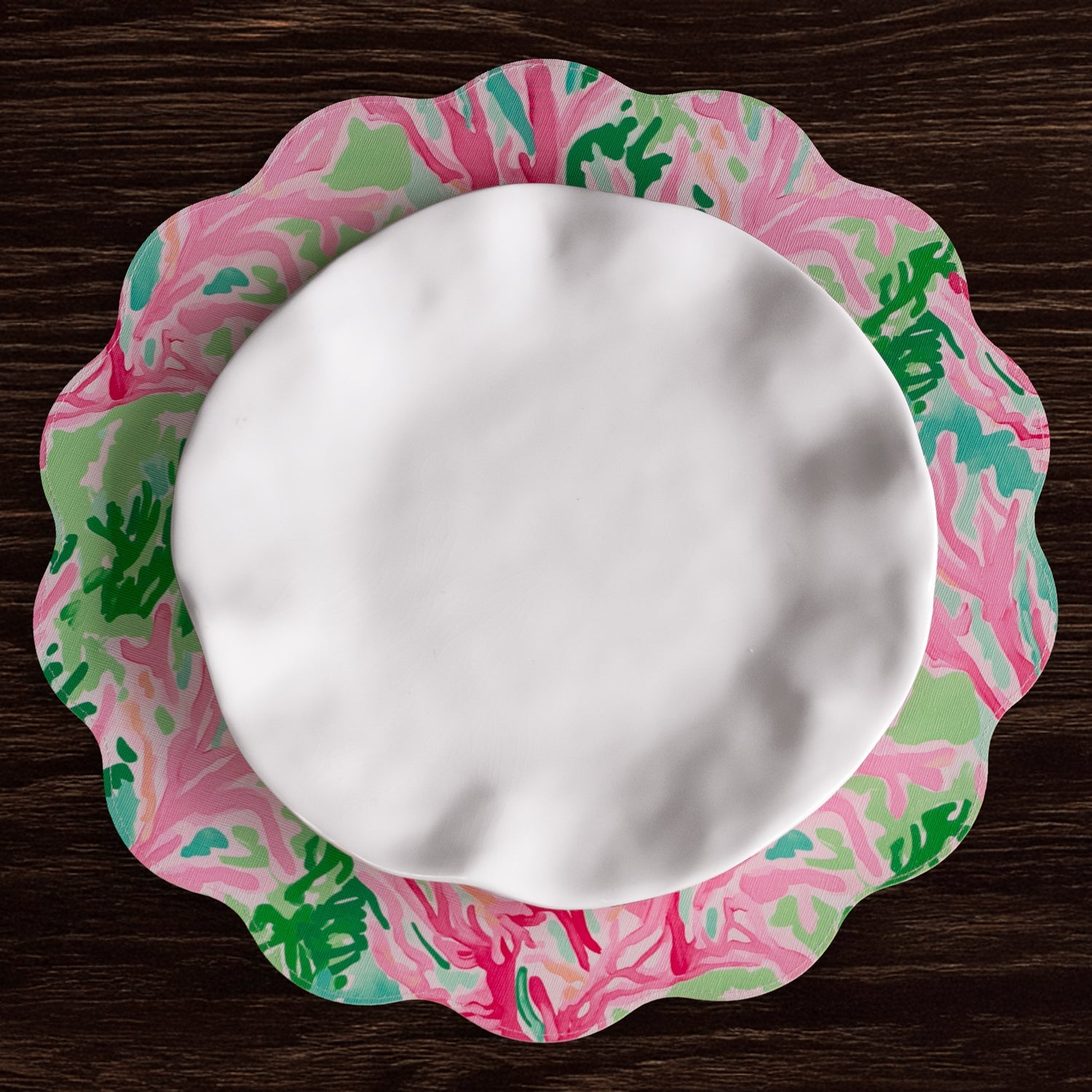 Beatriz Ball Giftware Beatriz Ball VIDA Coral Reef  Reversible  Round Placemats Set of 4 (Multi)