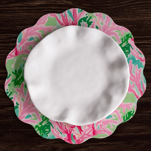 Beatriz Ball Giftware Beatriz Ball VIDA Coral Reef  Reversible  Round Placemats Set of 4 (Multi)