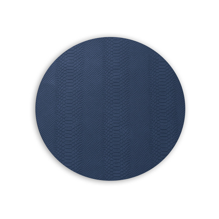 Beatriz Ball Serveware Beatriz Ball Vida Croc Reversible 15.5" Round Placemats Set of 4 (Blue and Taupe)