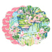 Beatriz Ball Giftware Beatriz Ball VIDA Everglades and Crocs Reversible Round Placemats Set of 4 Pink & Green