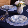Beatriz Ball Serveware Beatriz Ball VIDA Faenza 11" Dinner Plate Set of 4 White and Blue