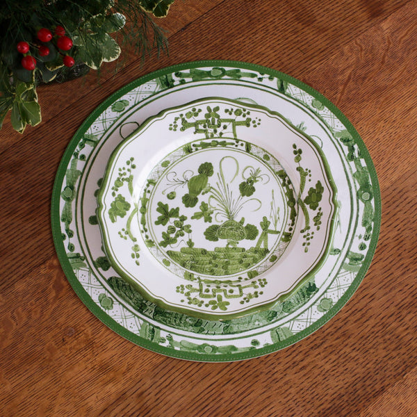 Beatriz Ball Serveware Beatriz Ball VIDA Faenza 11" Dinner Plate Set of 4 White and Green