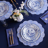 Beatriz Ball Serveware Beatriz Ball VIDA Faenza 9" Salad Plate Set of 4 White and Blue