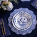 Beatriz Ball Serveware Beatriz Ball VIDA Faenza 9" Salad Plate Set of 4 White and Blue