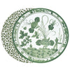 Beatriz Ball Giftware Beatriz Ball VIDA Faenza and Cheetah Reversible Round Placemats Set of 4 White & Green