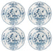 Beatriz Ball Giftware Beatriz Ball VIDA Faenza Appetizer Plate Set of 4 (Blue and White)