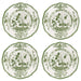 Beatriz Ball Giftware Beatriz Ball VIDA Faenza Appetizer Plate Set of 4 (Green and White)