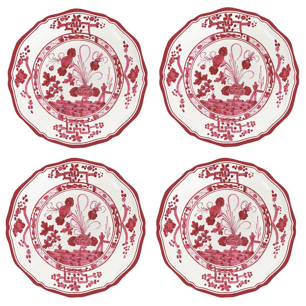 Beatriz Ball Giftware Beatriz Ball VIDA Faenza Appetizer Plate Set of 4  (Red and White)
