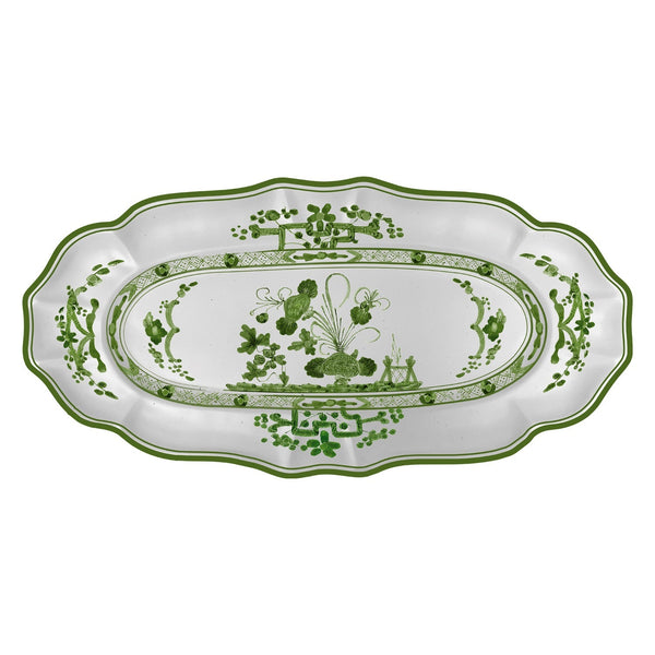 Beatriz Ball Giftware Beatriz Ball VIDA Faenza Long Rectangle Tray (Green and White)