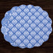 Beatriz Ball Giftware Beatriz Ball VIDA Flowers & Pattern Reversible  Round Placemats Set of 4 (Blue & White)