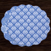 Beatriz Ball Giftware Beatriz Ball VIDA Flowers & Pattern Reversible  Round Placemats Set of 4 (Blue & White)