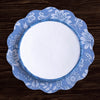 Beatriz Ball Giftware Beatriz Ball VIDA Flowers & Pattern Reversible  Round Placemats Set of 4 (Blue & White)
