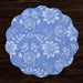 Beatriz Ball Giftware Beatriz Ball VIDA Flowers & Pattern Reversible  Round Placemats Set of 4 (Blue & White)