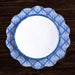 Beatriz Ball Giftware Beatriz Ball VIDA Flowers & Pattern Reversible  Round Placemats Set of 4 (Blue & White)