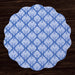 Beatriz Ball Giftware Beatriz Ball VIDA Flowers & Pattern Reversible  Round Placemats Set of 4 (Blue & White)