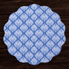 Beatriz Ball Giftware Beatriz Ball VIDA Flowers & Pattern Reversible  Round Placemats Set of 4 (Blue & White)